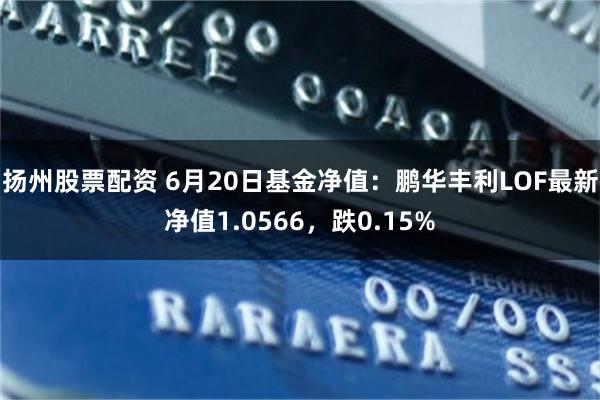 扬州股票配资 6月20日基金净值：鹏华丰利LOF最新净值1.0566，跌0.15%