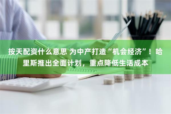 按天配资什么意思 为中产打造“机会经济”！哈里斯推出全面计划，重点降低生活成本